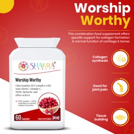Worship Worthy Joint & Connective Tissue Collagen Formula (60 Capsules) Enhance Skin, Hair, Nails | Shakra Health