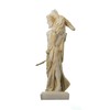 Zeus Greek God Jupiter Thunder Statue Figurine Gold Alabaster 6.3"