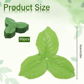 QfwdfcTrenz 50PCS Artificial Green Leaves Rose Leaves Decoration, Greenery Faux Silk Fake Rose Flower Leaf, Roses Flower Leaf for Party Decoration Bouquet Wedding