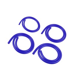 Motoforti 4PCS 3.3FT Silicone Vacuum Tubing Hose 5/32" 1/4" 5/16" 3/8" ID 130PSI Max Pressure Blue Long-lasting