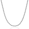 JENCVNL 2/3/4/5/6mm Twist Rope Chain, Stainless Steel Silver Rope Chain