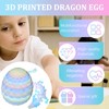 3D Dragon Egg Printed Crystal Dragon in Egg Glow in