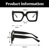LJCZKA Quadratisch Blaulichtfilter Brille Damen Herren, Dicker Rahmen Blaulichtbrille Übergroß
