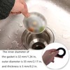 5 Pack Silicone Sink Drain Bracket Seal Ring,Drainage Seal,Universal Drainage