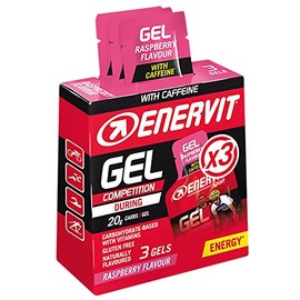 Enervit Sport Energy Gel (Raspberry with Caffeine, 3 x 25ml)