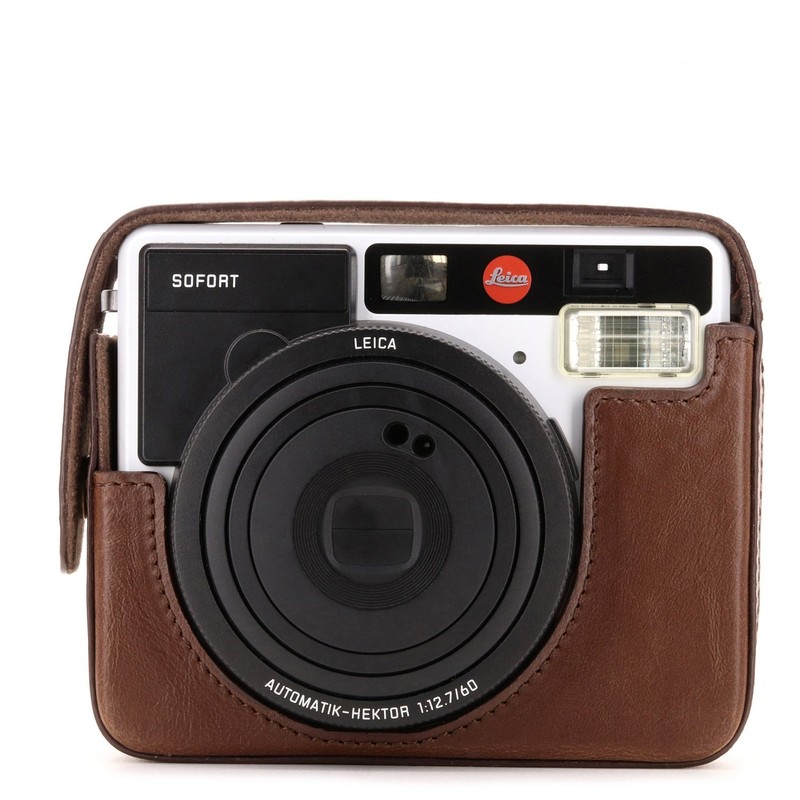 MegaGear Leather Case for Leica Sofort Instant Camera, Brown, Case