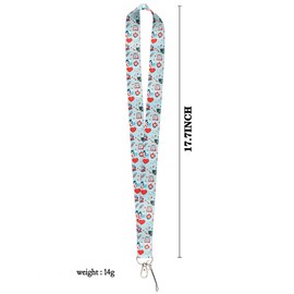 Lanyard mit Kartenhülle Kartenhalter Ausweis aus Stoff Hält 2 Karten, Umhängeband Cute Holder für ID, Arbeitskarte, Schlüsselband zum Umhängen mit Karabiner Geeignet für Handy, Schlüssel, USB (2)
