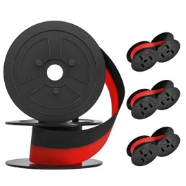 4Pack Sharp EL-1197PIII Calculator Ribbon，Canon MP11DX Calculator Ink Ribbon Red/Black，, Compatible Sharp EL-2196BL, Casio DR-210R, Suitable for Most Models, Easy to Install, Large Capacity