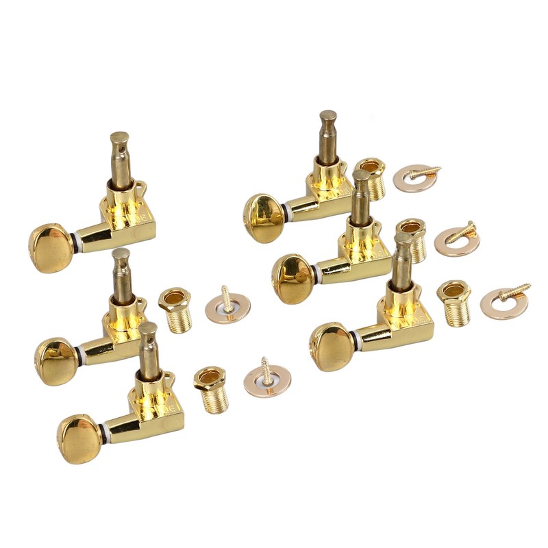 6Pcs Full Closed Guitar Tuning Key Accurate Fast Operation Stable