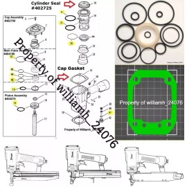 Unbranded Paslode 3250 F16 O-Ring Kit + Cyl Seal + Cap Gasket Multiple Models