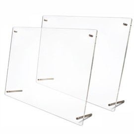 Halyuhn 8.5 x 11 Acrylic Picture Frame 2Pack, Acrylic Photo Frame A4 Letter Size, Clear Certificate Frames 8.5 x 11, Picture Frame for Tabletop Display, Degree Certificate, and Family Portraits