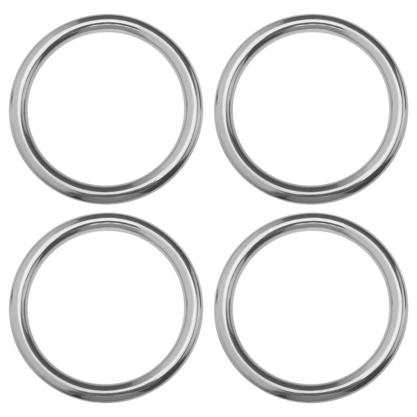 SG Store 4Pcs 304 Seamless Welding Stainless Steel Rings Heavy