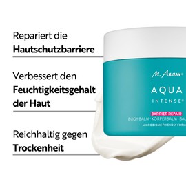 M. Asam Aqua Intense Barrier Repair Body Balm (300 ml) - Body Lotion with Hyaluronic Against Dry Skin, Moisturising Care with Ceramides & Cica, Fragrance-Free & Ideal for Sensitive Skin