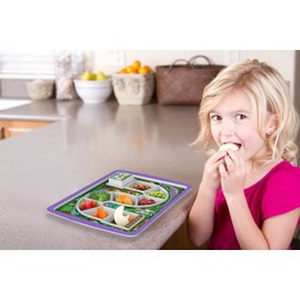 Genuine Fred DINNER WINNER, Enchanted Forest Kid's Dinner Tray - Award Winning - Picky Eater Solutions for Kids and Toddlers - Fun Mealtime - Divided Sections - Interactive Design - Dishwasher Safe