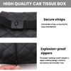 Car Tissue Holder, Sun Visor Hanging Tissue Box, Microfiber Leather
