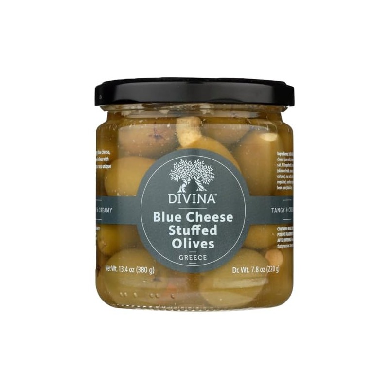 Divina Blue Cheese Stuffed Olives, 7.8 OZ , 6 Pack