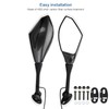 LKV Motorcycle Mirrors with Turn Signal LED Adjustment Replacement for