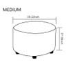 VIENLOVE Round Ottoman Slipcover Polyester Blend Footstool Protector Covers Stretch