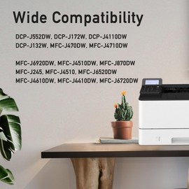 kamo LC123 Multipack Printer Cartridges Compatible with Brother LC123 XL - for MFC-J4410DW MFC-J6920DW DCP-J4110DW MFC-J6720DW DCP-J552DW MFC-J6520DW MFC-J870DW (4bk, 2c, 2m, 2y)