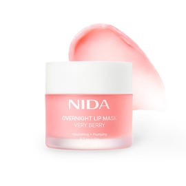 NIDA Overnight Lip Mask - Very Berry | Intense Hydration Plumping Sleeping Mask for Dry, Chapped Lips | 0.7 oz., 20g