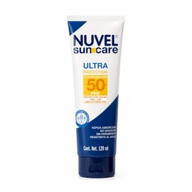 Nuvel Protector Solar Corporal y Facial FPS 50+ | Bloqueador Solar con Amplio Espectro UVA/UVB | Resistente al Agua, Rápida Absorción, No Graso, Sin P