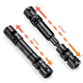 RCLIONS Steel RC Drive Shaft 92-107mm Center Driveshaft for 1/6th AXIAL SCX6 AXI05000 Crawler Car Upgrade Parts