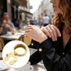 STSTR 11PCS Gold Button Covers for Women, Blank Cuff Links