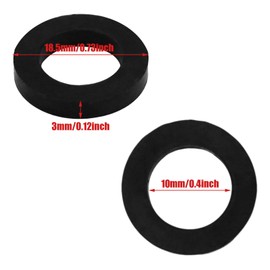 Shower Hose Washers,10 Pack Shower Head Washers Rubber Washers Seals,1/2 Inch Hose Washer Seal for Shower Head and Hose(Black)