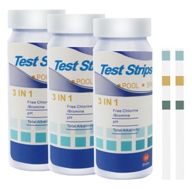 Hot Tub 3 In 1 Test Strips,PH Test Strips,PH Tester For Water,Water Testing Kits For Drinking Water,For Rapid Determination Of Chlorine,PH,Total Alkalinity In Water (150)