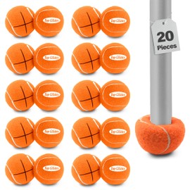 Top Glides 20PCS Pre-Cut Walker Tennis Ball Glides - 10 Pairs (Orange)