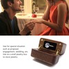 Ring Box Walnut Magnetic Cover Inlay Fleece Portable Wooden Wedding