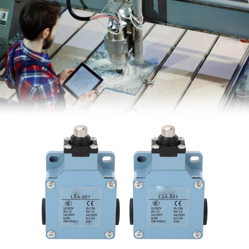 2PCS Momentary Limit Switch Self Reset Plunger Electrical Travel Switch