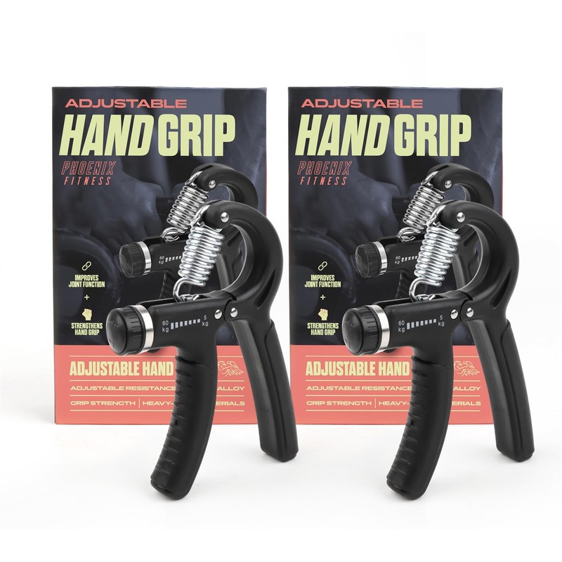 Phoenix Fitness Hand Grip Strengthener - 2 Pack 5-60kg Hand