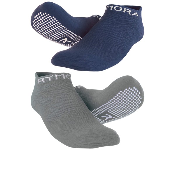 Rymora Grip Socks for Women & Men (2 Pairs: Navy