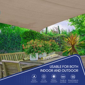 Tarps Now 10x10 Feet Poly Tarp |12 MIL Heavy Duty Waterproof Cover |Rip and Tear Proof Plastic Tarp with Rustproof Aluminum Grommets & Reinforced Edges |Ideal for Roof Repairs, Landscaping-Tan