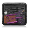 ETHTXE 9Pcs Professional Hair Scissors Set, Stainless Steel Barber Supplies
