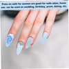 Housoutil 24pcs Rose Design Press Fake Nails for Women Cute