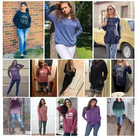 Womens Crewneck Tops Printed Sweatshirts Oversized Pullover Casual Long Sleeve Tunic Shirts Graphic T Shirts Yellow XL