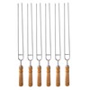 IMEEA Double Skewers for Grilling Thickened Stainless Steel Kebab BBQ