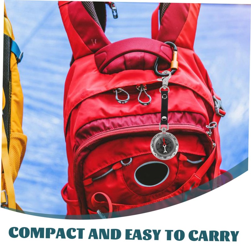 Mipcase Multi-Functional Portable Compass Keychain Zinc Alloy Navigation Tool for