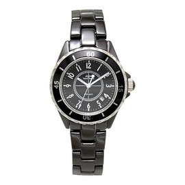 Technos T9C24TB Men's Ceramic Watch, Black with Calendar, Scratch Resistant, Lightweight, Business and Casual Use, Technos 100th Anniversary Model