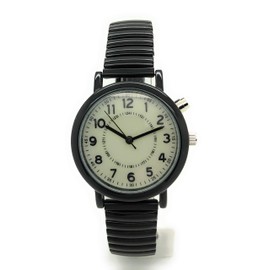 Mens Ladies 32mm Light Up Night Light Stretch Elastic Band Fashion Watch (Two Tone)