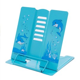 Bookends Book Stand Book Stand Book Stand Children's Book Stand School Reading Stand Bookends Suitable for Kitchen and Office as Cookbook Holder and Reading Stand Bookend (Blue)