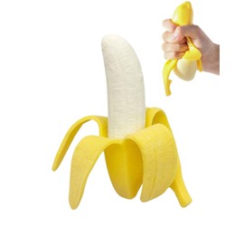 KGDUYC 1 Piece Banana Soft Loose Toy, Fake Banana Stress Relieving Fidget Toy, Fruit Squeeze Toy, Kids Party Gifts
