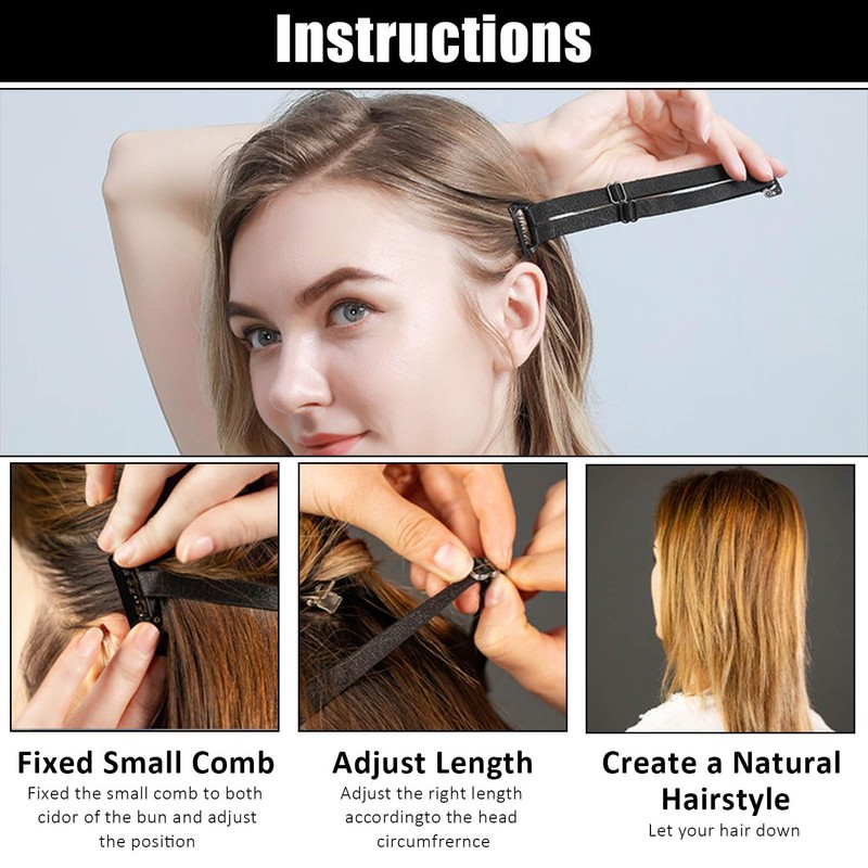 Pack of 4 Facelift Bands with Clips, Instant Face Lift