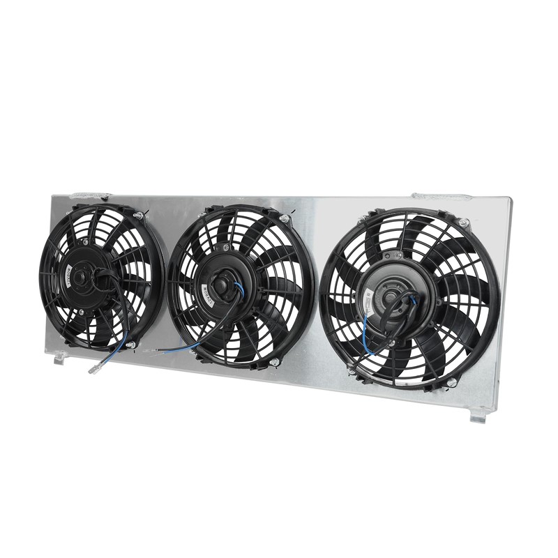 Smileracing Aluminum Shroud+9" Fan+Thermostat Relay Kit Compatible with Radiator 1991-2001