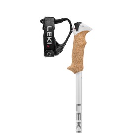 LEKI Women’s Stella S Lightweight Aluminum Ski Poles for Alpine Skiing - White-Silver-Whitegold - 125 cm