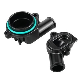 NICECNC Water Pump Assembly Inlet Outlet Cover Compatible with Yamaha Raptor 700R 2009 2011-2020 2021 2022 2023 2024, 700 2006-2024, Black