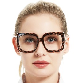 OCCI CHIARI Oversize Reading Glasses 2.75 Women Chunky Readers 275 for Lady Clear Lens (1.0 1.25 1.5 1.75 2.0 2.25 2.5 2.75 3.0 3.5 4.0)