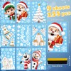 WIURGOHA 155 pcs Christmas Window Stickers, 9 Sheet Xmas Window